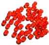 50 6mm Faceted Orange Beads